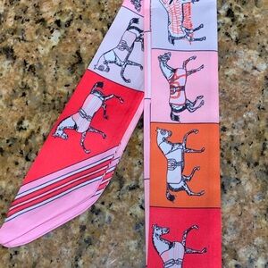 Twilly Hermes silk rare pink purse scarf , must have for true collectors.